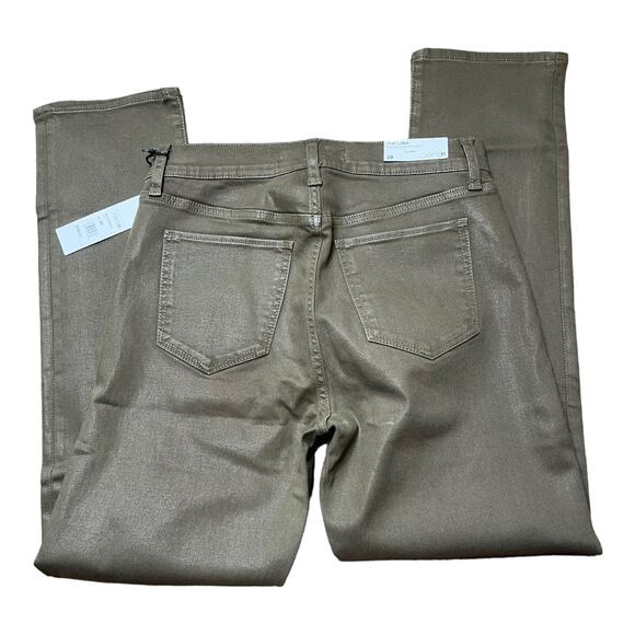 Joe's Jeans the Luna high rise cigarette ankle 28 shiny green NWT - Picture 2 of 5